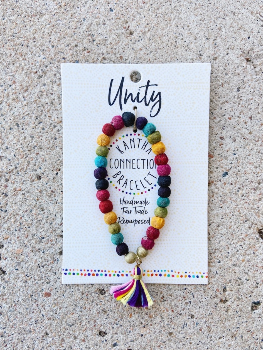 World Finds Kantha Connection Rainbow Unity Bracelet